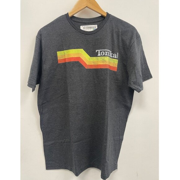 NWT - Retro Tough Stripes Tonka T-Shirt, Heather Black - Large - Picture 2 of 6